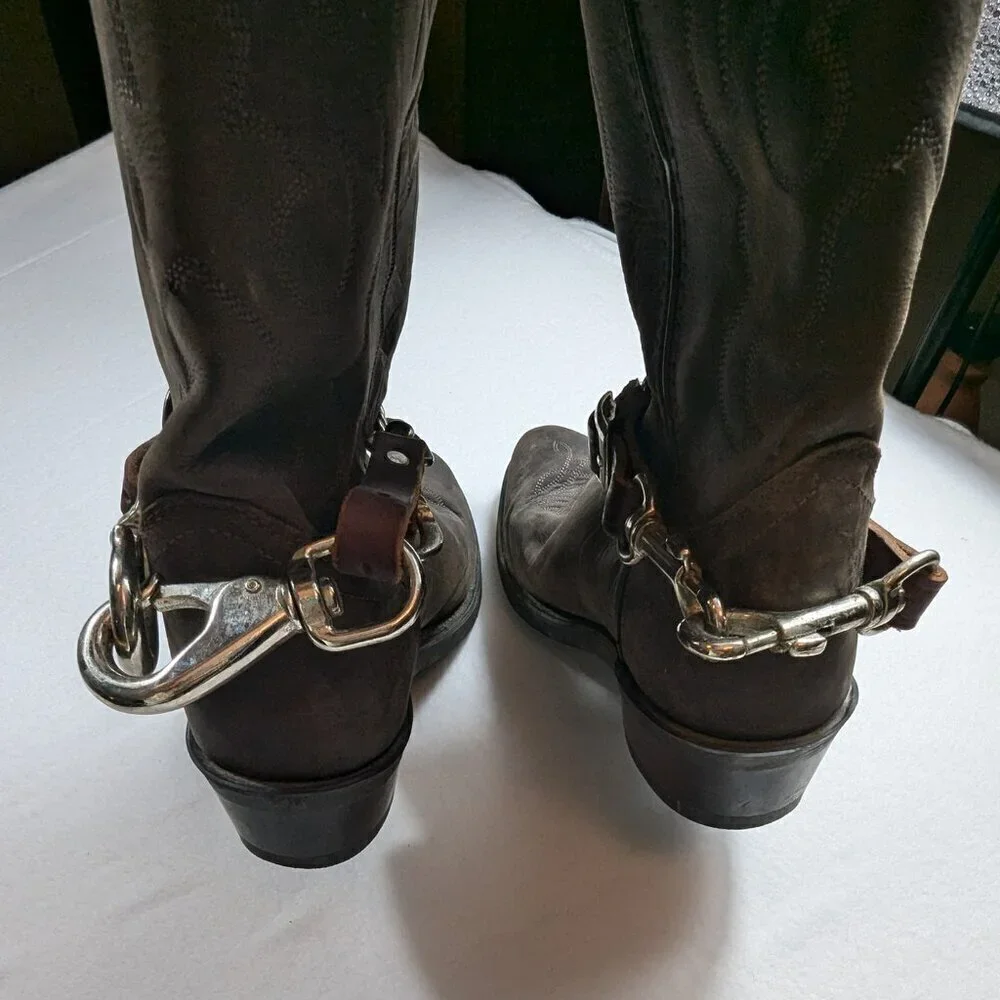 Old West Men's Brown Cowboy Boots TBM3051 Size 9
